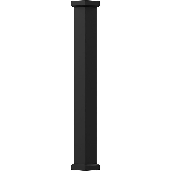 Ekena Millwork 9" x 12' Endura-Aluminum Empire Style Column, Square Shaft (For Post Wrap Installation) Non-Tapered EA0912INPSDEMEM - main